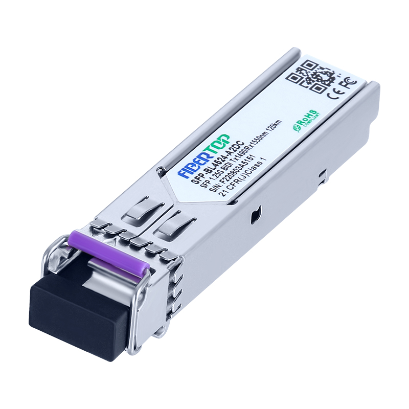 FIBERTOP 1,25 G BIDI SFP 1490 nm Tx/1550 nm Rx 120 km Einzel-LC-DOM-Transceiver-Modul