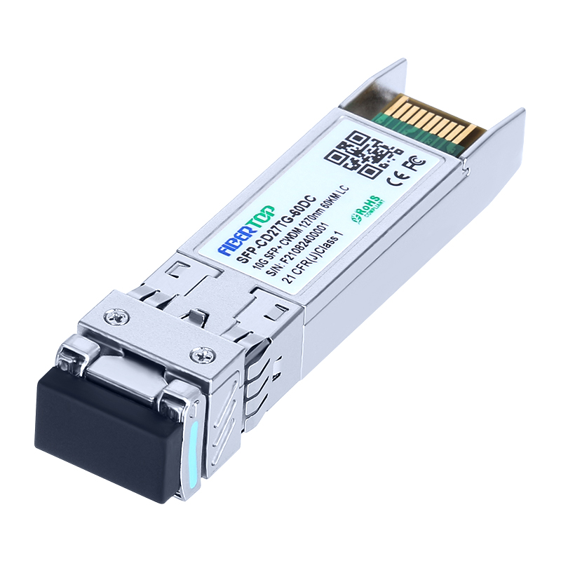 FIBERTOP 10G CWDM SFP+ SMF 1270nm~1330nm 60km LC DOM Transceiver Modul