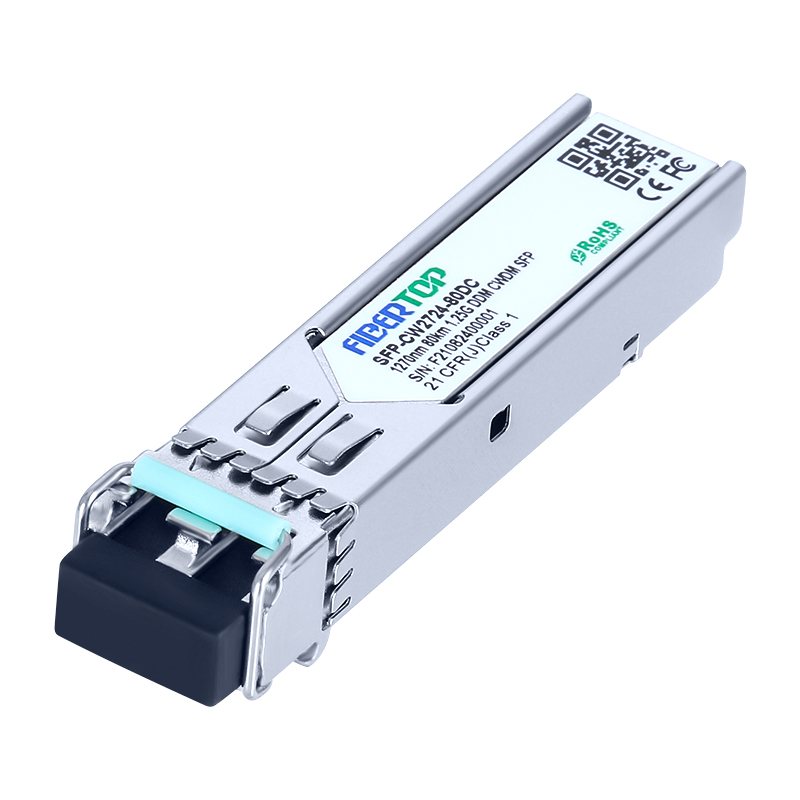 Arista Networks® SFP-1G-CZ-1270 kompatibler 1,25G CWDM SFP Transceiver SMF 1270nm 80km LC DOM