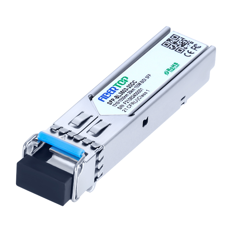 Extreme® 10059-kompatibles 155 Mbit/s BIDI 20 km SFP-Transceiver-Modul SMF 1310 nm Tx/1550 nm Rx Single LC DOM