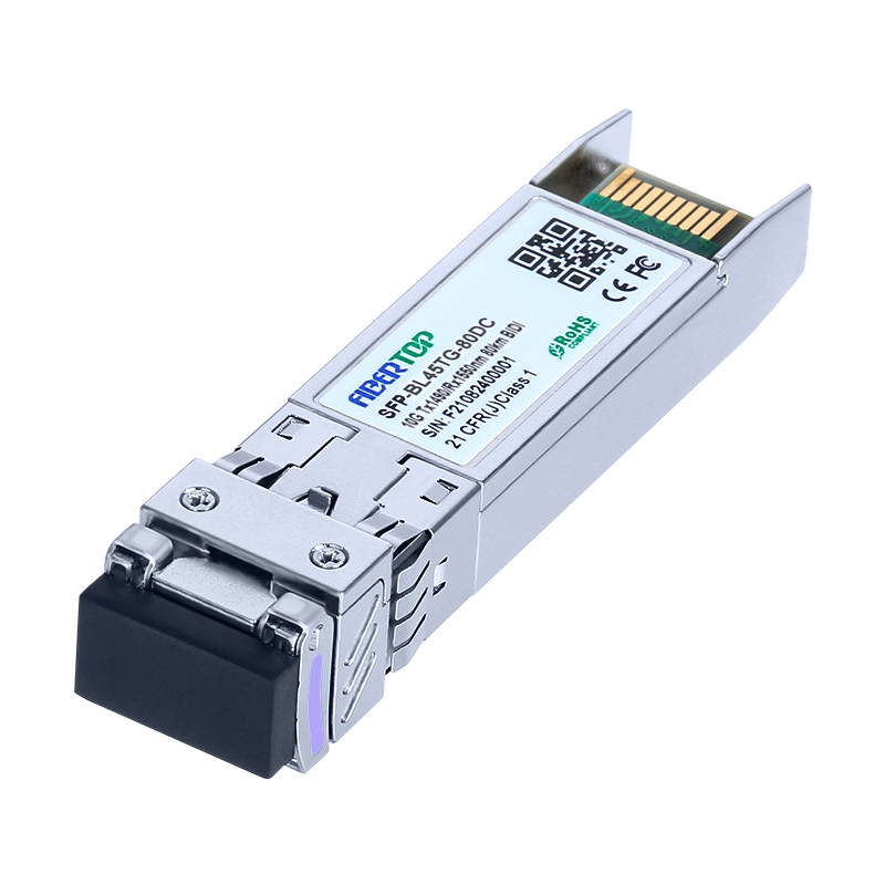 MikroTik® S+45LC80D-kompatibler 10G BIDI 80 km SFP+ Transceiver SMF 1490 nm Tx/1550 nm Rx Single LC DOM