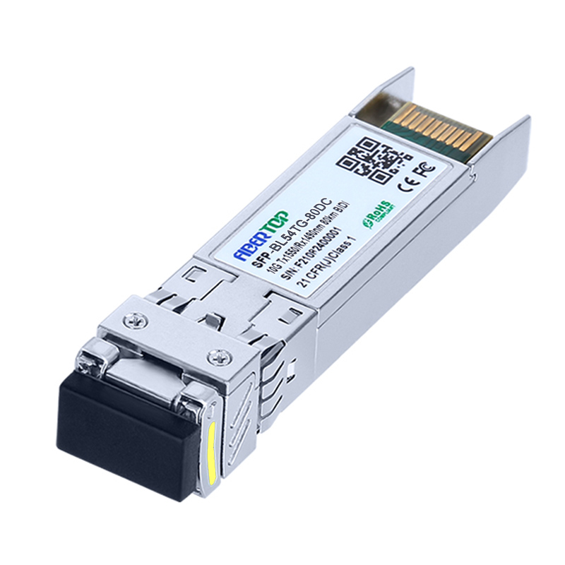 MikroTik® S+54LC80D-kompatibler 10G BIDI 80 km SFP+ Transceiver SMF 1550 nm Tx/1490 nm Rx Single LC DOM