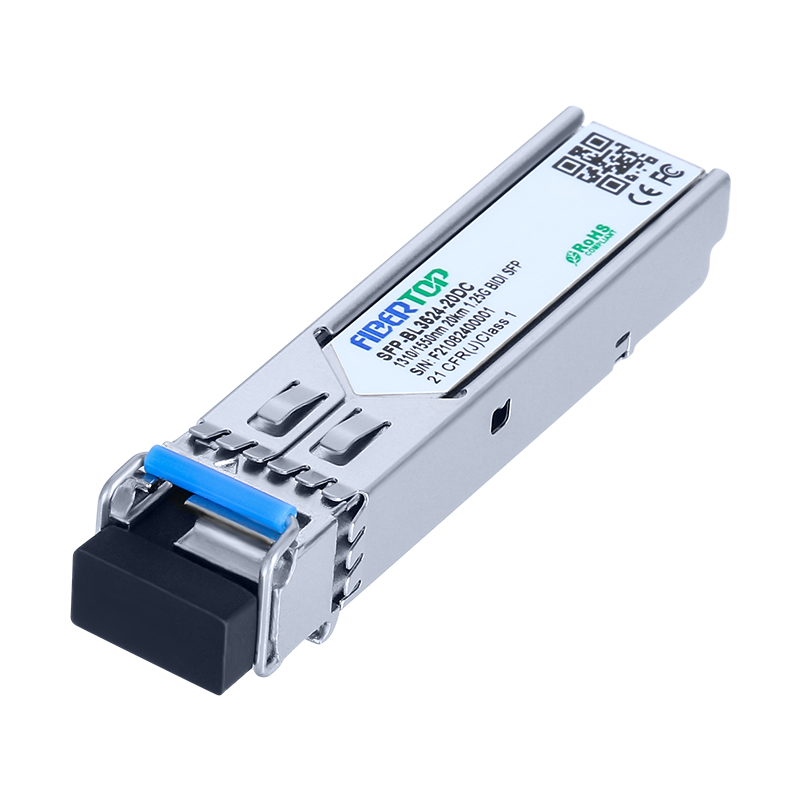 D-Link DEM-330R-kompatibler 1000Base-BX-U BIDI SFP-Transceiver SMF 1310 nm Tx/1550 nm Rx 20 km Single LC DOM
