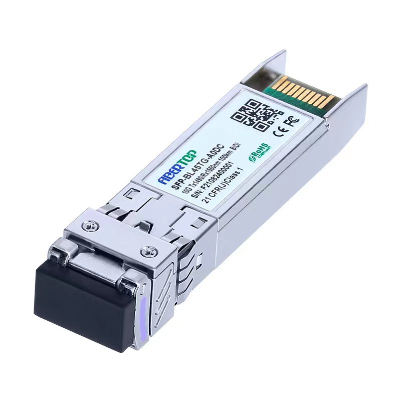 FIBERTOP 10G BIDI 100 km SFP+ SMF 1490 nm Tx/1550 nm Rx Single LC DOM Transceiver-Modul