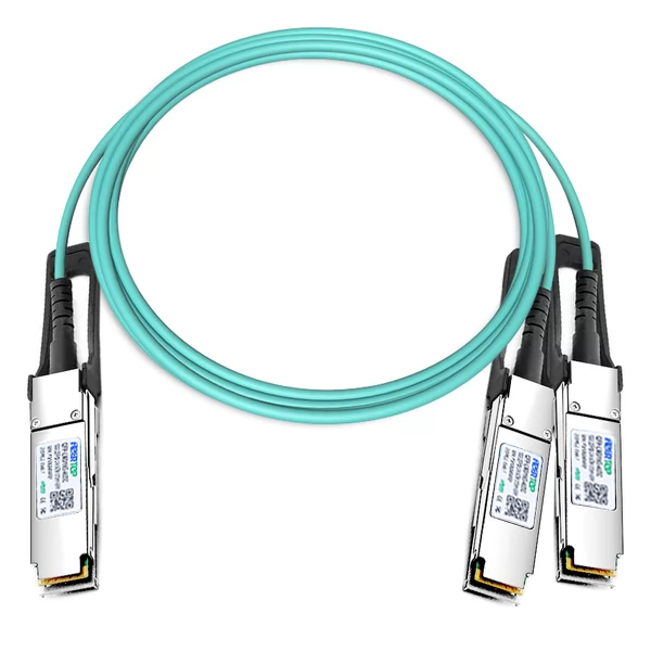 Mellanox ®MFS1S50-V001E Kompatibles 200G QSFP56 zu 2x100G QSFP56 1M (3ft) aktives optisches Breakout-Kabel