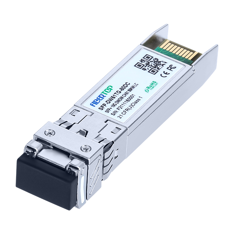 HW® SFP-10G-ZDWT-A5 kompatibler 10GBase-DWDM SFP+ Transceiver 80 km LC DOM