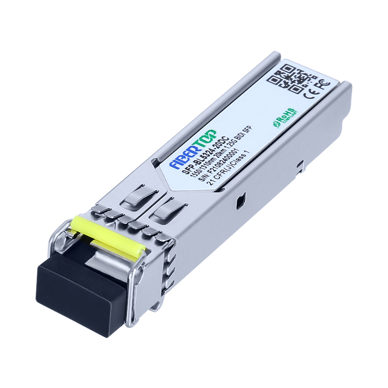 MikroTik S-53LC20D-kompatibler 1000BASE-BX10-D 1550 nm-TX/1310 nm-RX 20 km SFP-Transceiver